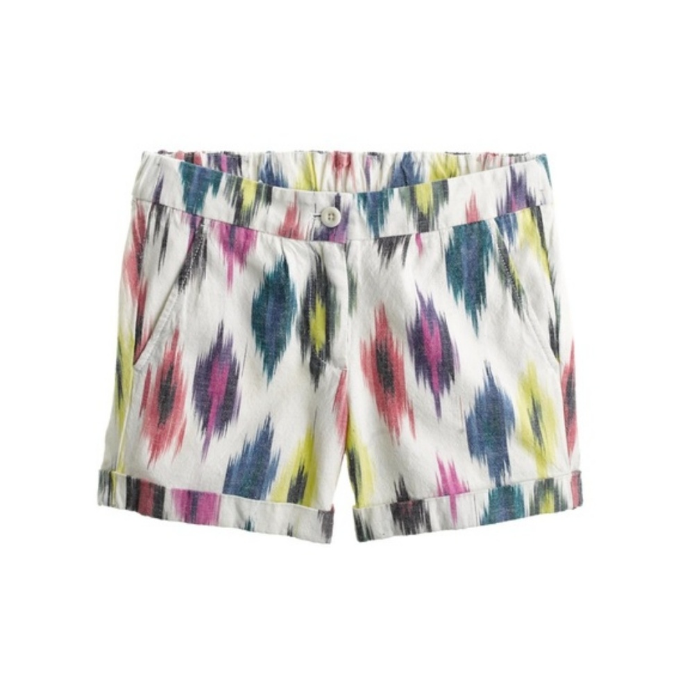 SALE J Crew Watercolor Ikat Short City Fit Cuffed - Picture 2 of 9